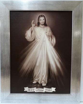 Święty Obraz 40X50 Jezusa Jezu Ufam Tobie Sepia