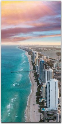 Obraz szklany na ścianę 50x100 Miami plaża miasto