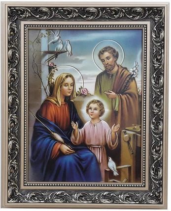 Obraz W Złotej Ramie 42X52 Świętej Rodziny Jezus