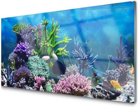 Obraz na Szkle Akwarium Rybki Pod Wodą 100x50