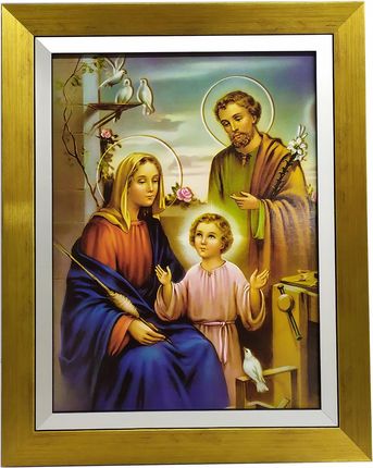 Religijny Obraz W Ramie 40X50 Świętej Rodziny Jezu