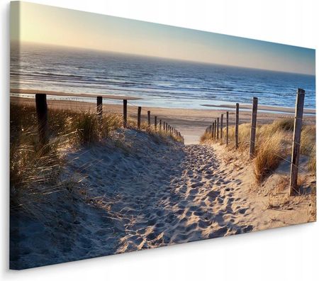 Obraz Ścienny Plaża Morze Północne Widok 3D 70x50
