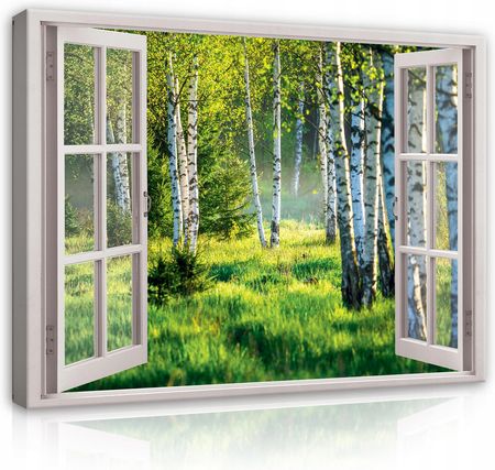 Obraz Okno 3D Las Pejzaż Do Łazienki Natura 120x80