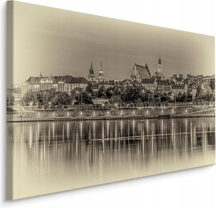 Obraz Warszawa rzeka panorama 3D do salonu 120x80