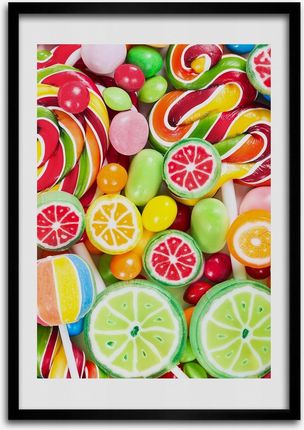 Obraz grafika na ścianę Kolorowe cukierki 50x70
