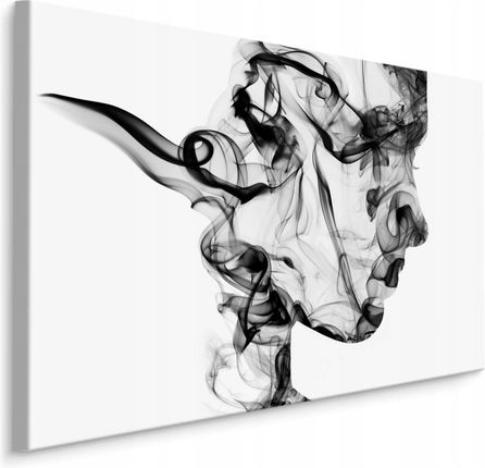 Obraz do jadalni abstrakcja Kobieta dym 3D 70x50