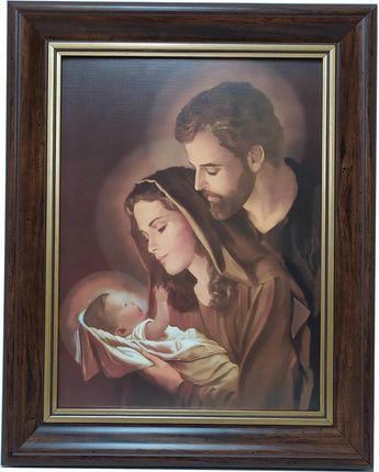 Obraz W Brązowej Ramie 40X50 Świętej Rodziny Jezus