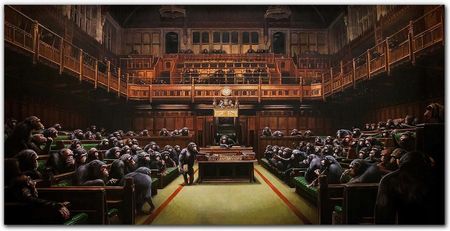 Obraz na płótnie do salonu Parlament Banksy 120x60
