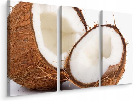 Obraz 3-częściowy Świeży Kokos Jedzenie 3D 60x40