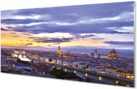 Obraz na szkle Włochy Rzeka zachód słońca 100x50