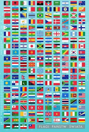 Flagi Państw Świata Flaga plakat 61x91,5 cm
