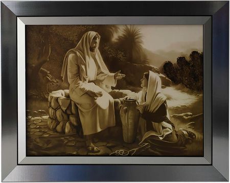 Obraz Religijny W Ramie 40X50 Jezus Przy Studni