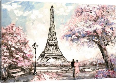 Obraz Na Płótnie Wieża Eiffla Paryż 100x70x2cm