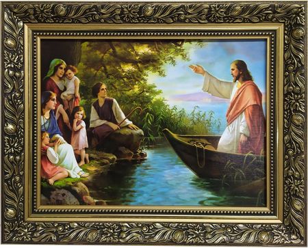 Święty Obraz Na Ścianę 40X50 Jezusa Na Łodzi