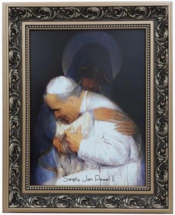 Obraz W Złotej Ramie 42X52 Papież Jan Paweł II