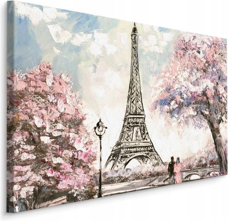 Obraz na Płótnie Paryż Wieża Eiffla Drzewa 120x80