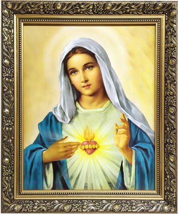 Obraz W Złotej Ramie 50x60 Otwarte Serce Marii