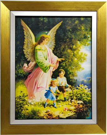 Święty Obraz 40X50 Aniołka Stróża Anioła Chrzest