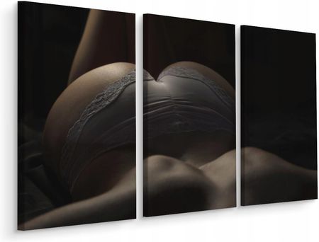 Obraz 3-Częściowy Zmysłowa Naga Kobieta 3D 150x100