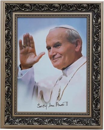 Obraz W Złotej Ramie 42X52 Papież Jan Paweł II