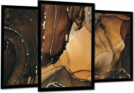 Obraz 3 Części W Ramie Na Ścianę Tryptyk Marmur
