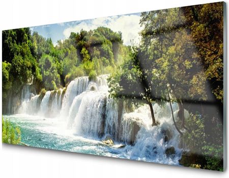Obraz na Szkle Wodospad Natura Las 100x50