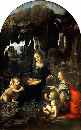 Reprodukcja obrazu Madonna w grocie Vinci 80x50