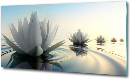 Obraz grafika do salonu duży Kwiat lotosu 120x60