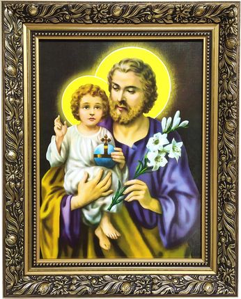 Święty Obraz 40X50 Józefa Z Dzieciątkiem Jezus