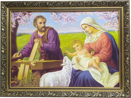 Święty Obraz Na Ścianę 60X80 Świętej Rodziny Jezus