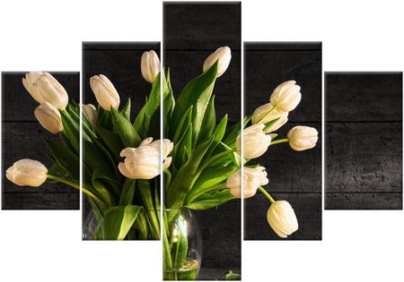 Obraz na ścianę Kwiaty Kremowe tulipany 100x70