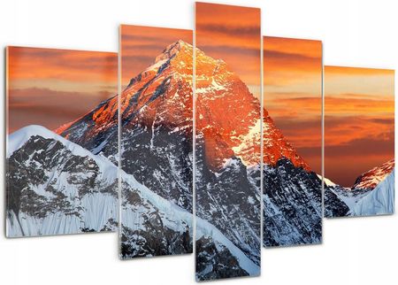 Obraz szklany tryptyk na ścianę Szczyt Everest