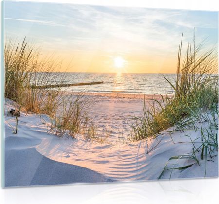 Obraz Szklany Na Szkle Plaża Morze Kuchnia 80x60