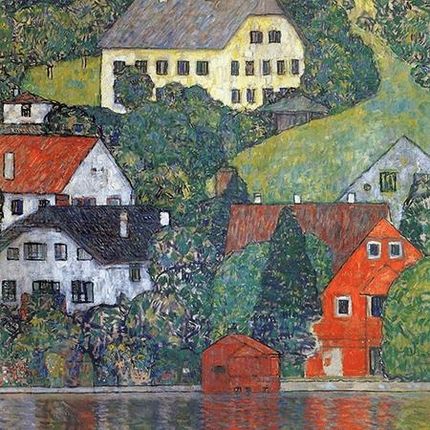 Obraz Houses in unterach Gustav Klimt 20x20