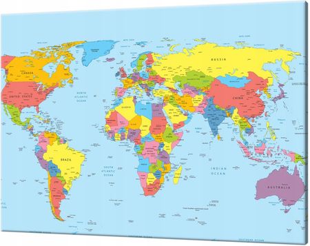 Obraz na płótnie 70x50 Mapa świata