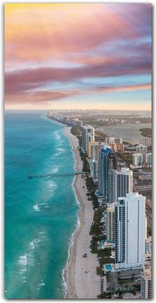 Obraz szklany na ścianę 60x120 Miami plaża miasto
