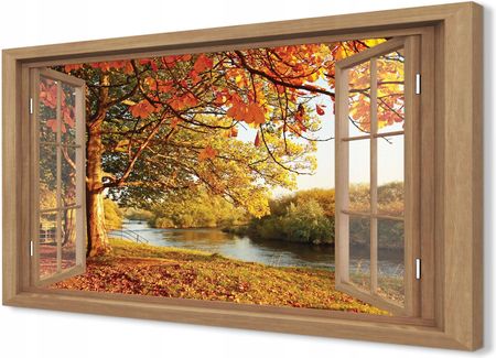 Obraz okno canvas 3d 120x80 Piękna jesień w parku