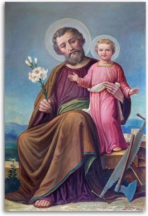Reprodukcja Św.Józef z Dzieciątkiem Roznav 60x90