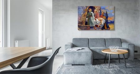 Obraz Na Płótnie Jezus Chrystus Malarstwo 90x60 - zdjęcie 3