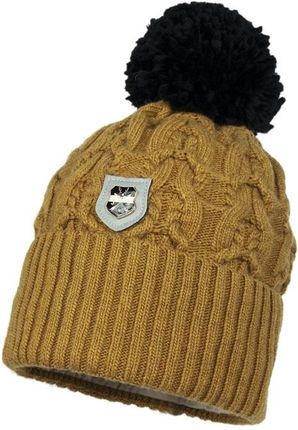 Jamiks BRUNI czapka dla chłopca na zimę ciemny miodowy