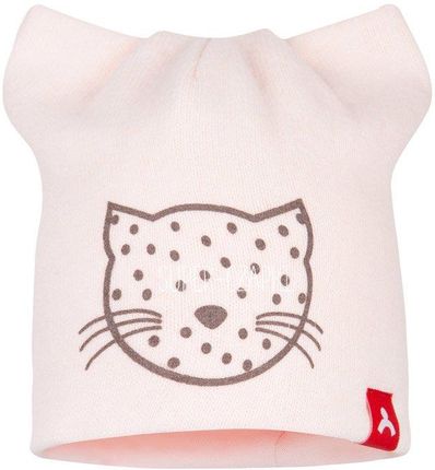 BROEL Agava czapka niemowlęca dla dziewczynki kotek różowa