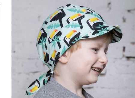 Dastel Kakadu czapka chustka wiązana dla chłopca tukany