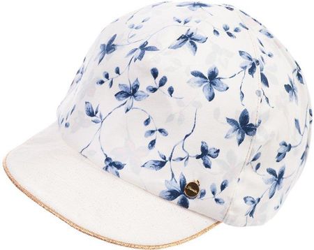 Jamiks Erita czapka z daszkiem dla dziewczynki na lato niebieskie kwiatki