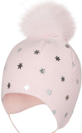 BROEL Margherita czapka na zimę dla dziewczynki różowa