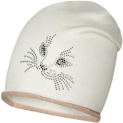 BROEL Edvige czapka dla dziewczynki beanie kotek ecru KNIT