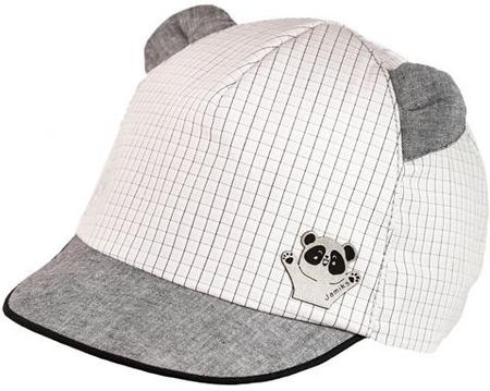 Jamiks Panda czapka z daszkiem dla chłopca na lato uszka