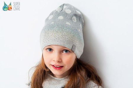BROEL Goya czapka dla dziewczynki beanie szara KNIT