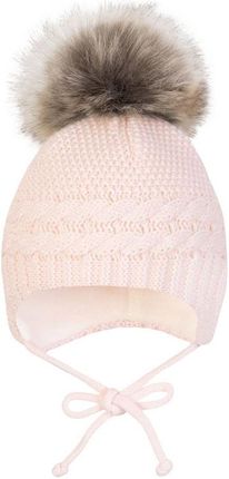 BROEL CANDY czapka na zimę dla dziewczynki różowa