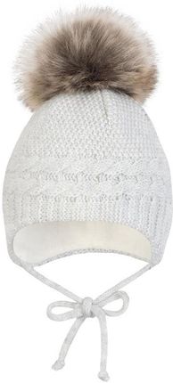 BROEL CANDY czapka na zimę dla dziewczynki szara