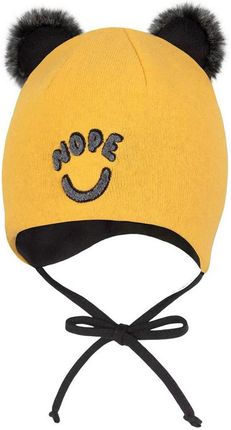 BROEL JOE czapka dla chłopca wiązana na zimę uszka miodowa